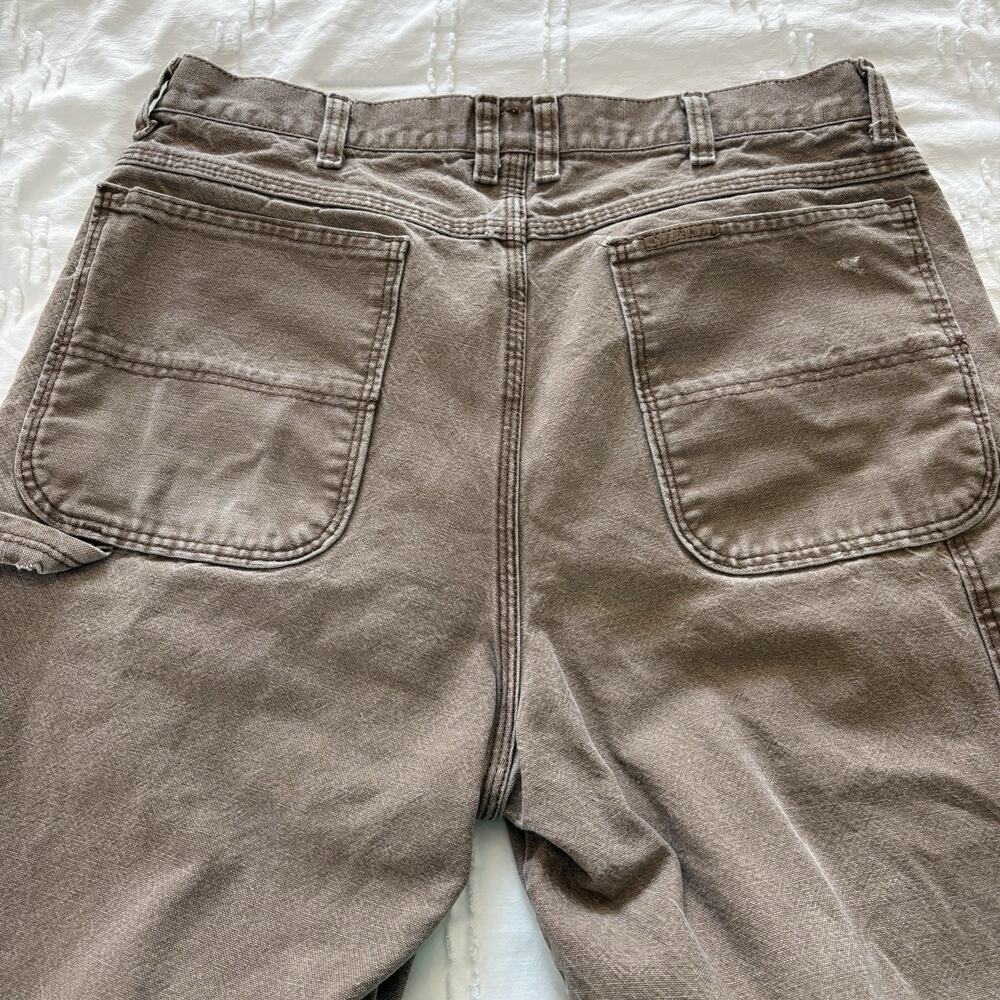 C.E. Schmidt Workwear Carpenter Pants Brown Canvas Utility 34x30 - Picture 8 of 12
